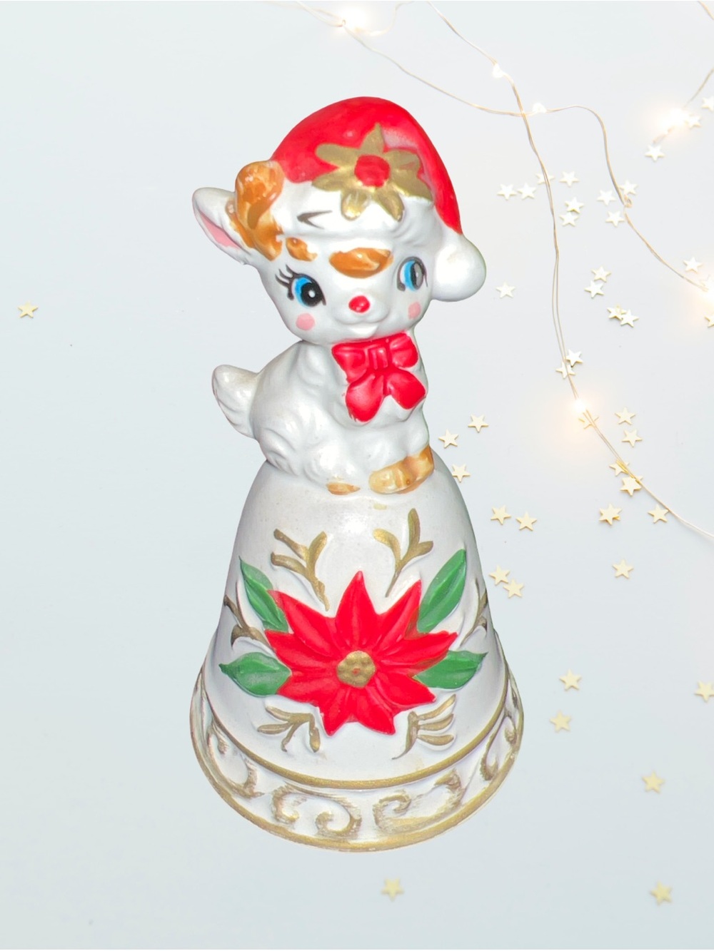 Vtg Napcoware Japan Kitschy Christmas Reindeer Bell 1960’s Mid Century Modern